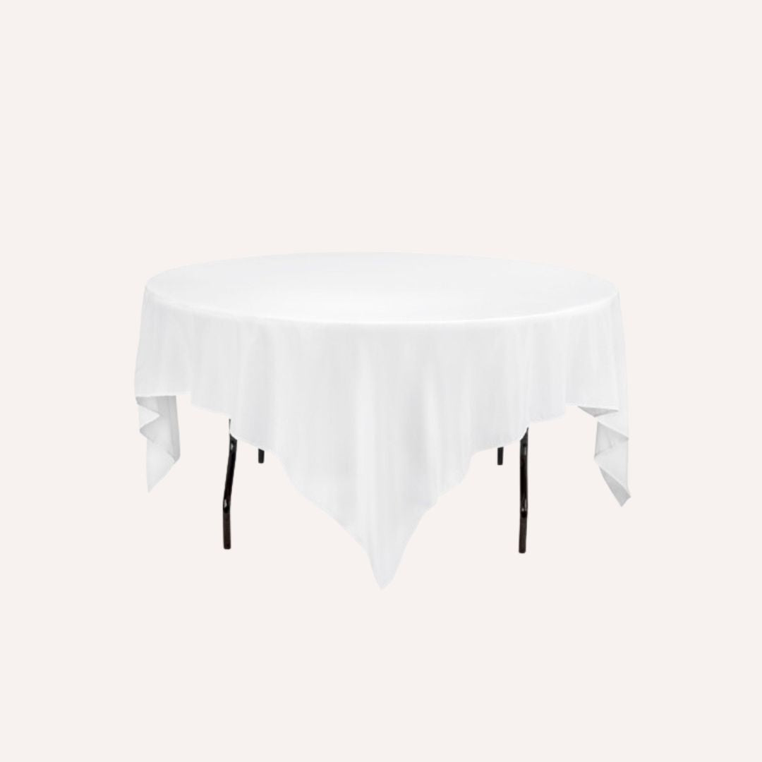 White Table Linen 90x90 Rental Hey Exhibitions