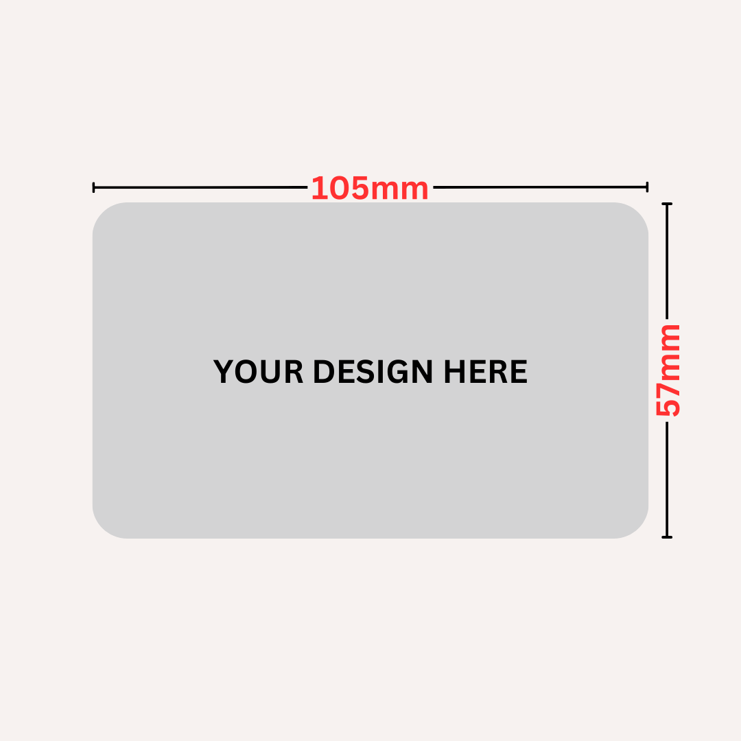 Stickers - 105mm x 57mm Design/Print