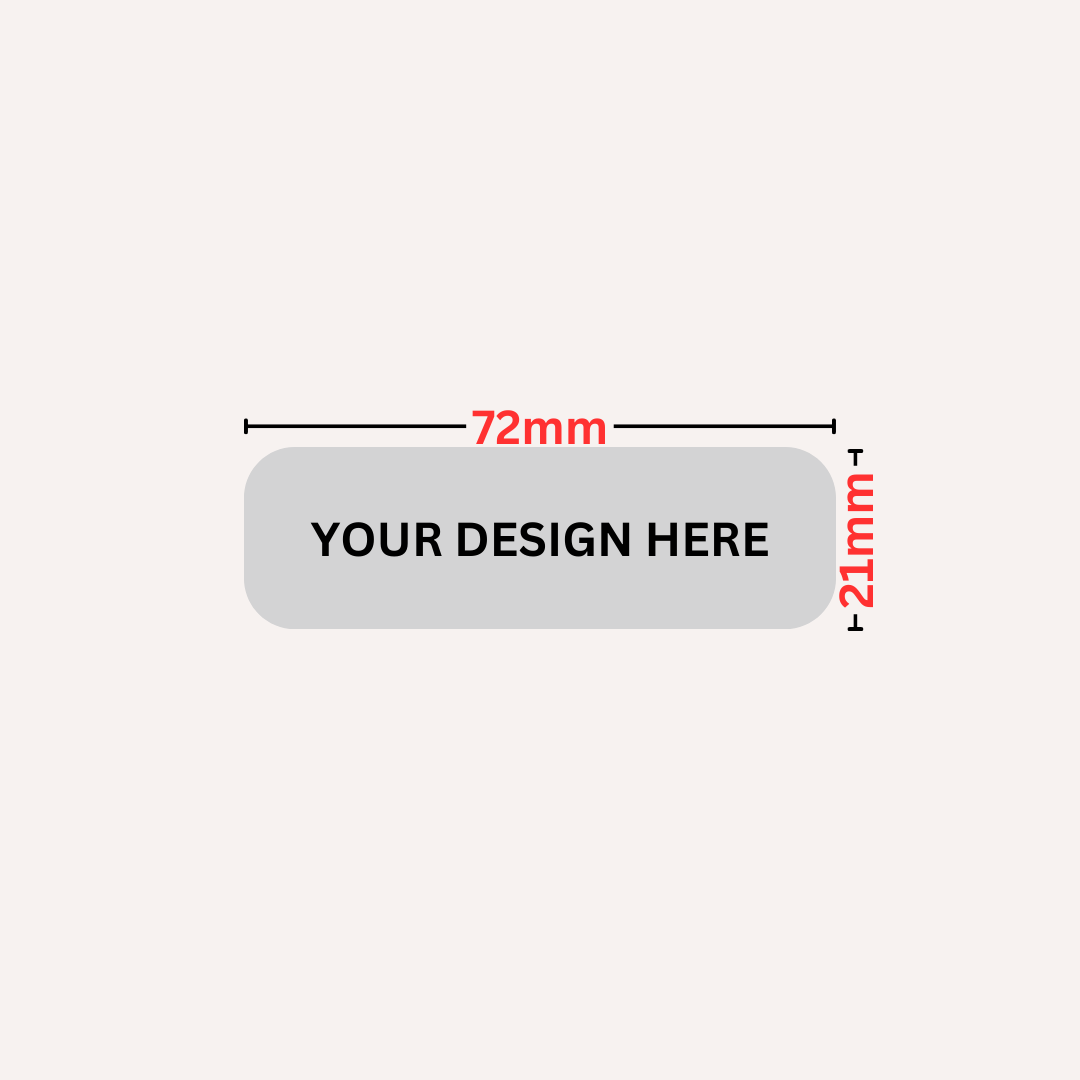 Stickers - 72mm x 21mm Design/Print