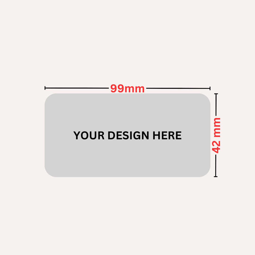 Stickers - 99mm x 42mm Design/Print