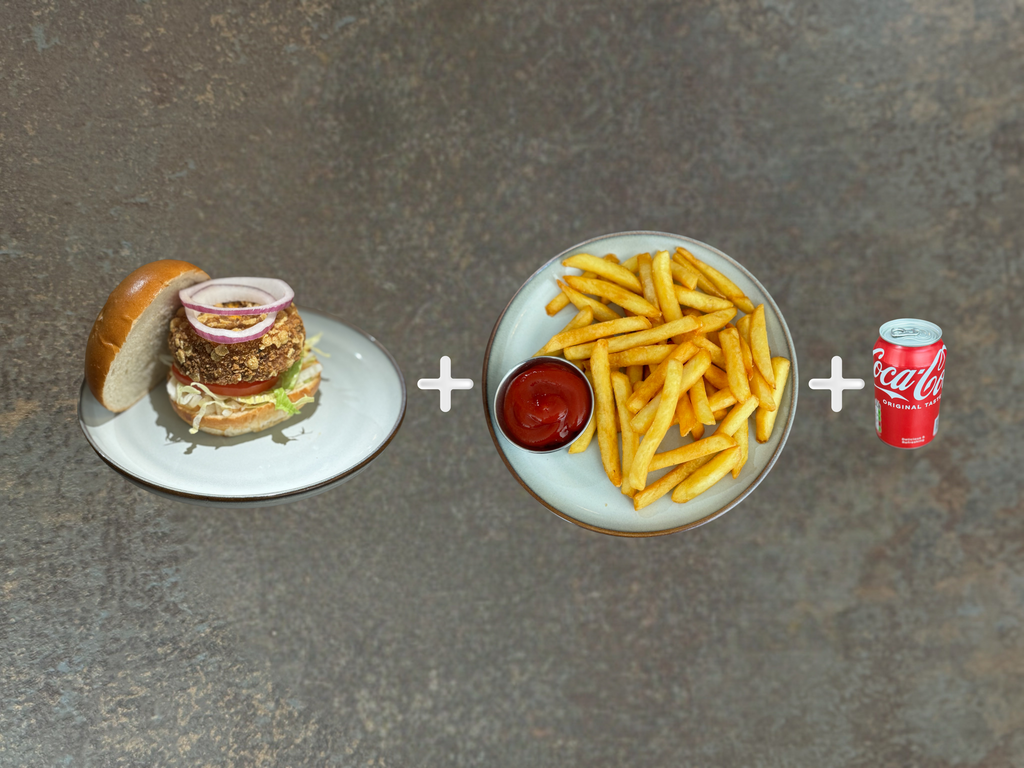 Spicy Bean Burger + Plain Chips + Can Drink/Water - Sunday